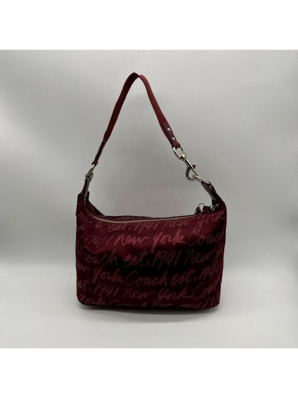 Coach Purple Poppy Lurex Signature F17472 Hobo Bag - Picture 2 of 14